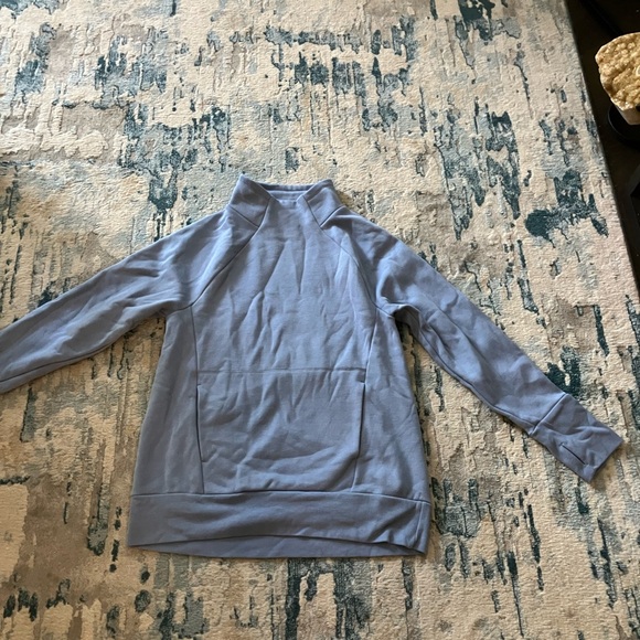 Fabletics NWOT Zaylee Funnel Neck Tunic Faded Denim Blue Size Small - Picture 3 of 8